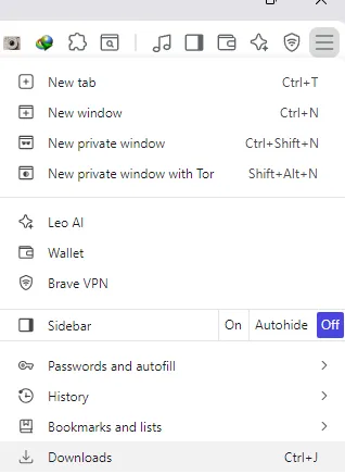 Open the Downloads folder