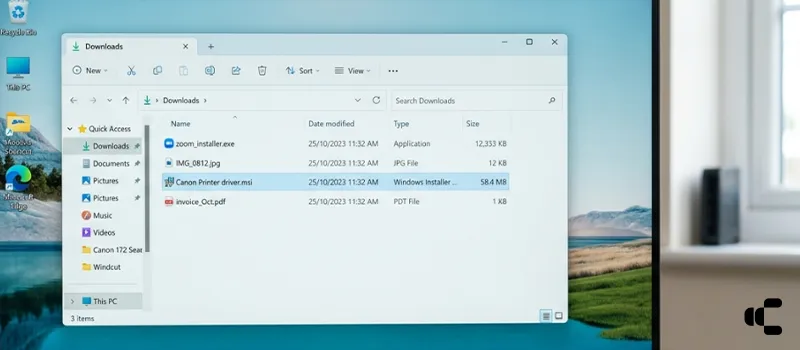 Open the Downloads folder