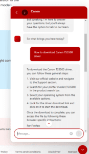 Our Live Chat Widget depicting how we chat with users