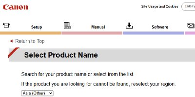 What is the Official Canon website?