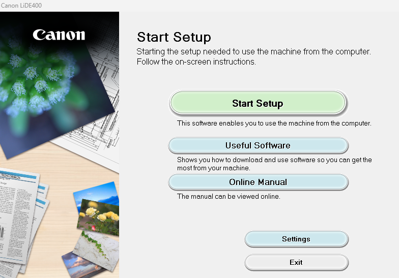 The Setup will start, Hit "Next" or "Start Setup" and then Follow on-screen Instructions to complete the setup.